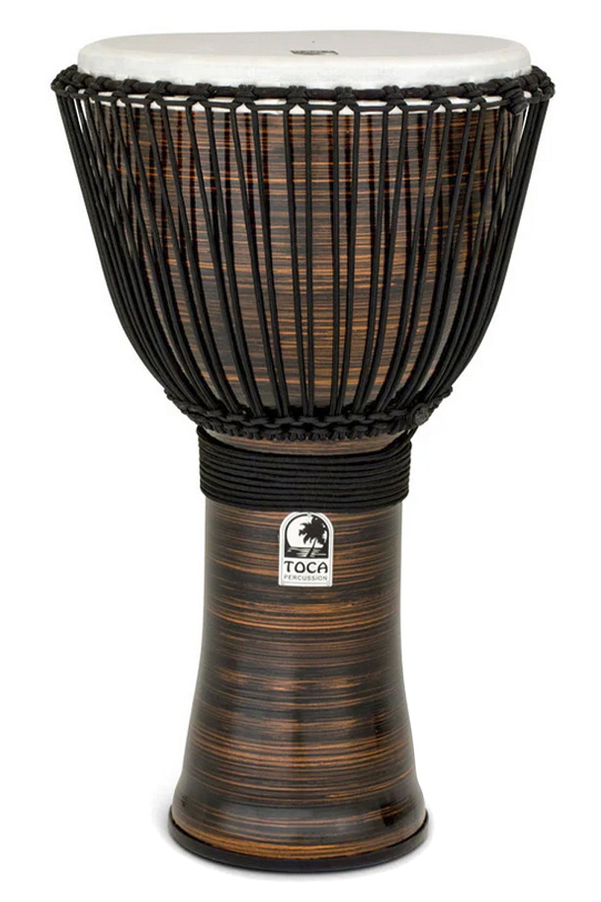 Toca Djembe Freestyle II Rope Tuned - Spunnen koppar med väska (TF2DJ-14SCB)