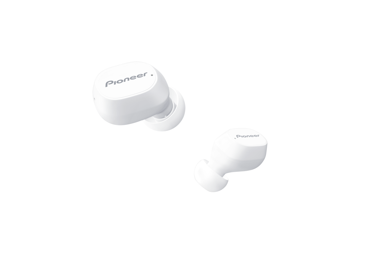 Pioneer SE-C5TW-W trådlösa in-ear Bluetooth hörlurar (vita)