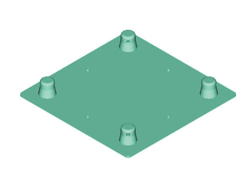 Alutruss DECOLOCK DQ4-WPM Väggmonteringsplatta MÅLNING