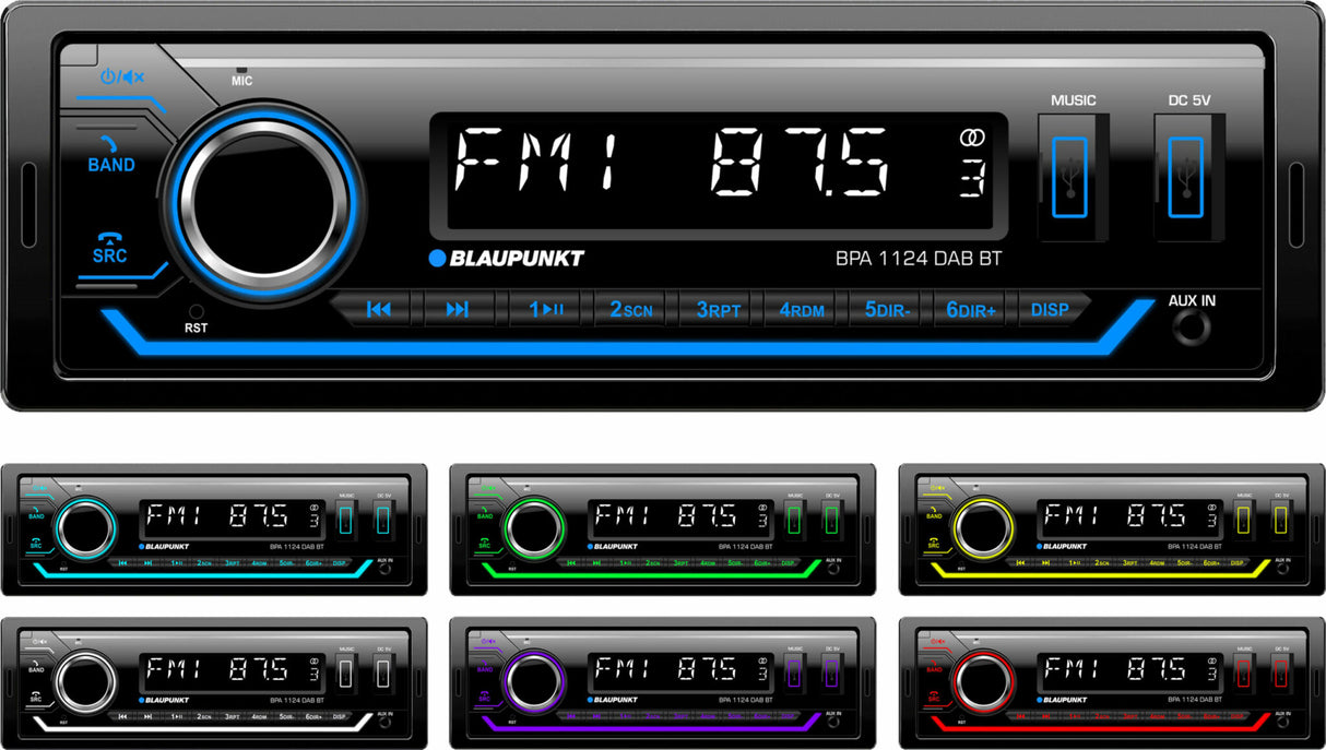 Blaupunkt BPA 1124 Bilradio med DAB+ och Bluetooth