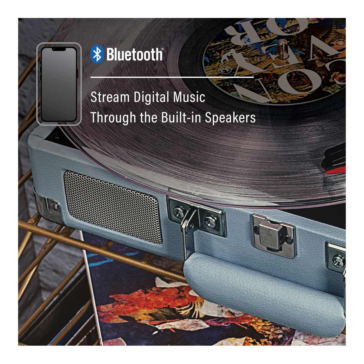 Crosley Cruiser Plus skivspelare tvåvägs Bluetooth (turmalin)