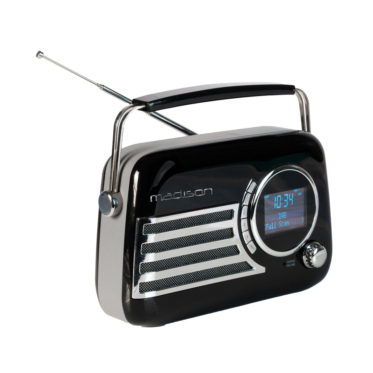 Madison Retro Radio med Bluetooth, FM och DAB (Svart)
