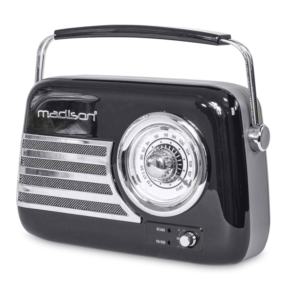 Madison Retro Radio med Bluetooth och FM (svart)