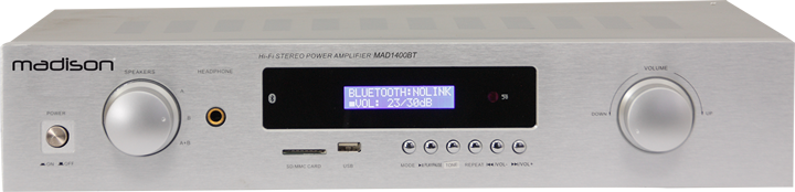 Madison HI-FI stereoförstärkare (silver, 2x140W)