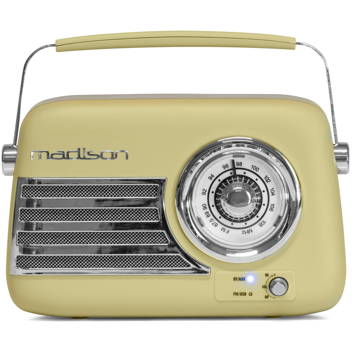 Madison Retro Radio med Bluetooth och FM (Matte Olive Green)
