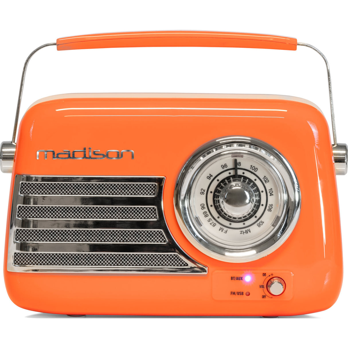 Madison Retro Radio med Bluetooth och FM (orange)