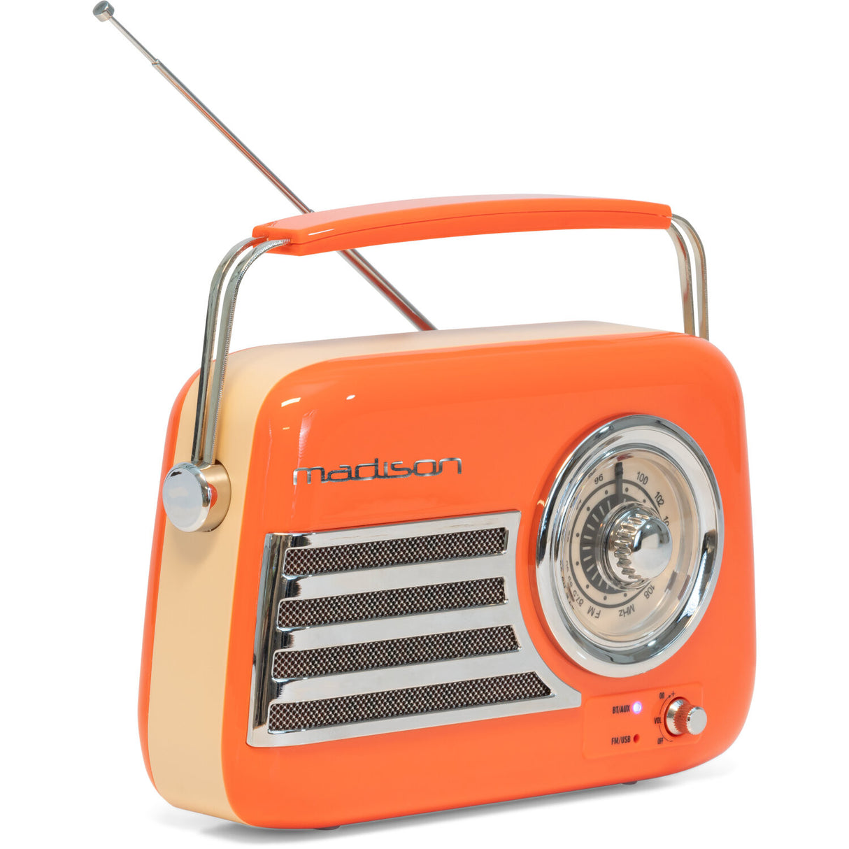 Madison Retro Radio med Bluetooth och FM (orange)