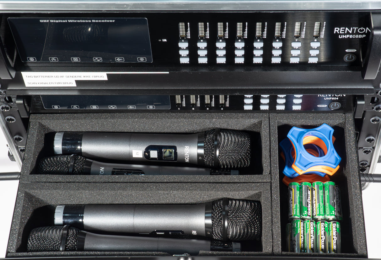 Renton Rack Trådlöst Kombi System (4 Handhållna + 8 Headset)