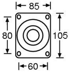Länkhjul utan broms (100mm)