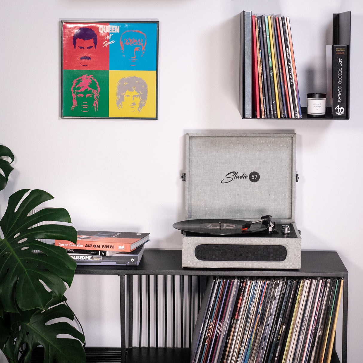 Studio 57 Groovy skivspelare (grå)