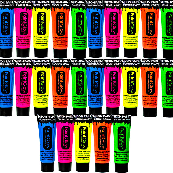 UV ansikts- och kroppsmålning för 25 personer