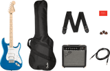 Fender Stratocaster El-gitarr Startpaket (Lake Placid Blue)