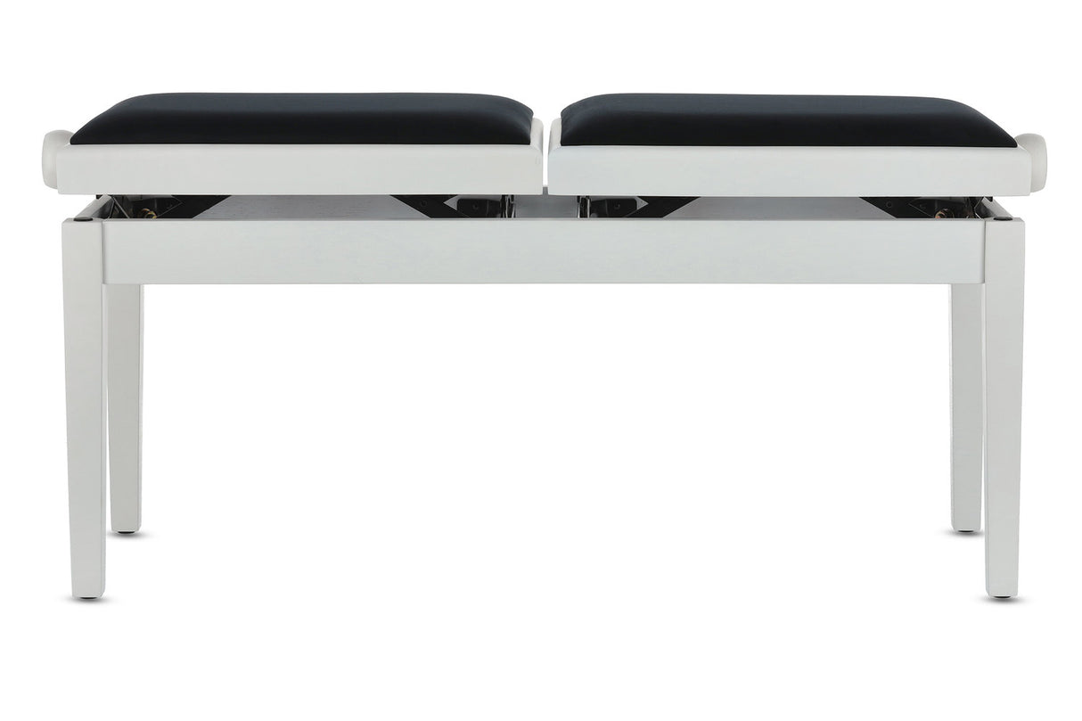 GEWA pianobänk Deluxe Double - vit matt