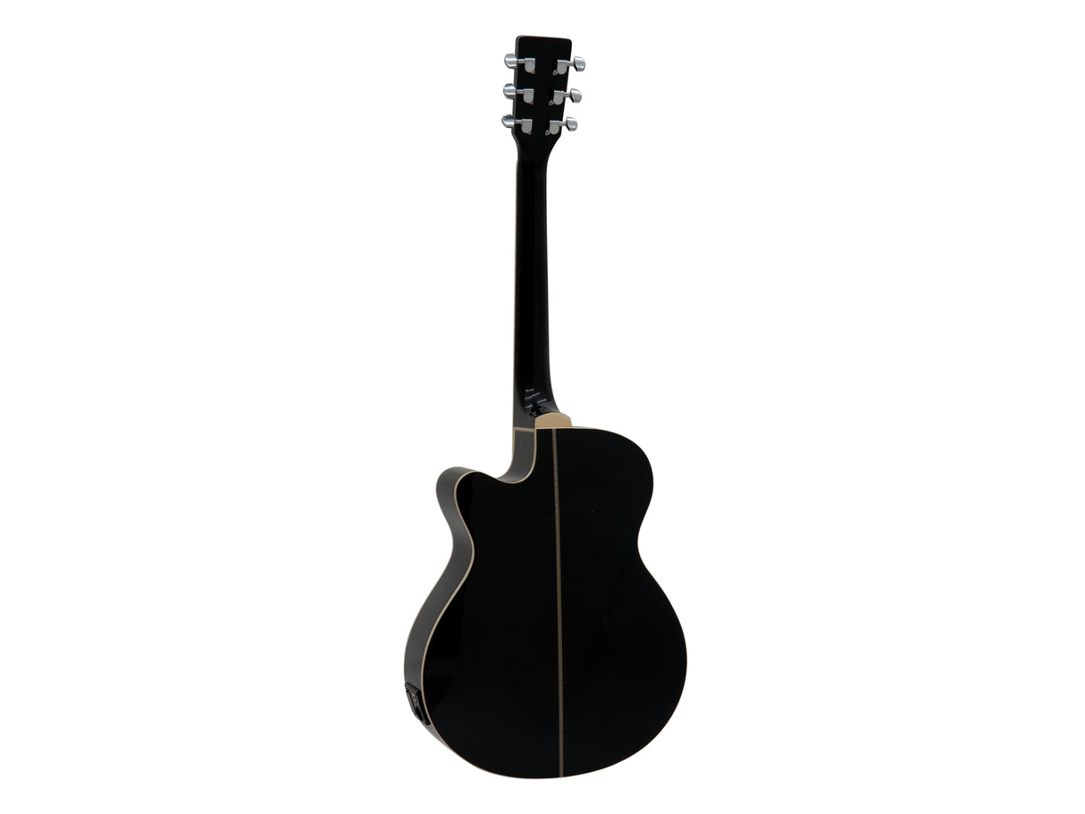 DiMavery AW-400 Western Gitarr - Sort