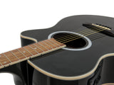 DiMavery AW-400 Western Gitarr - Sort
