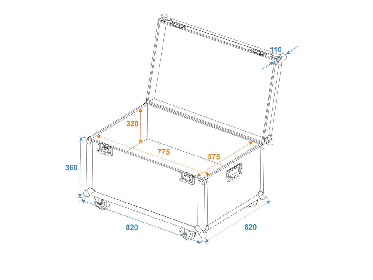 Eurolite transportflightcase med hjul