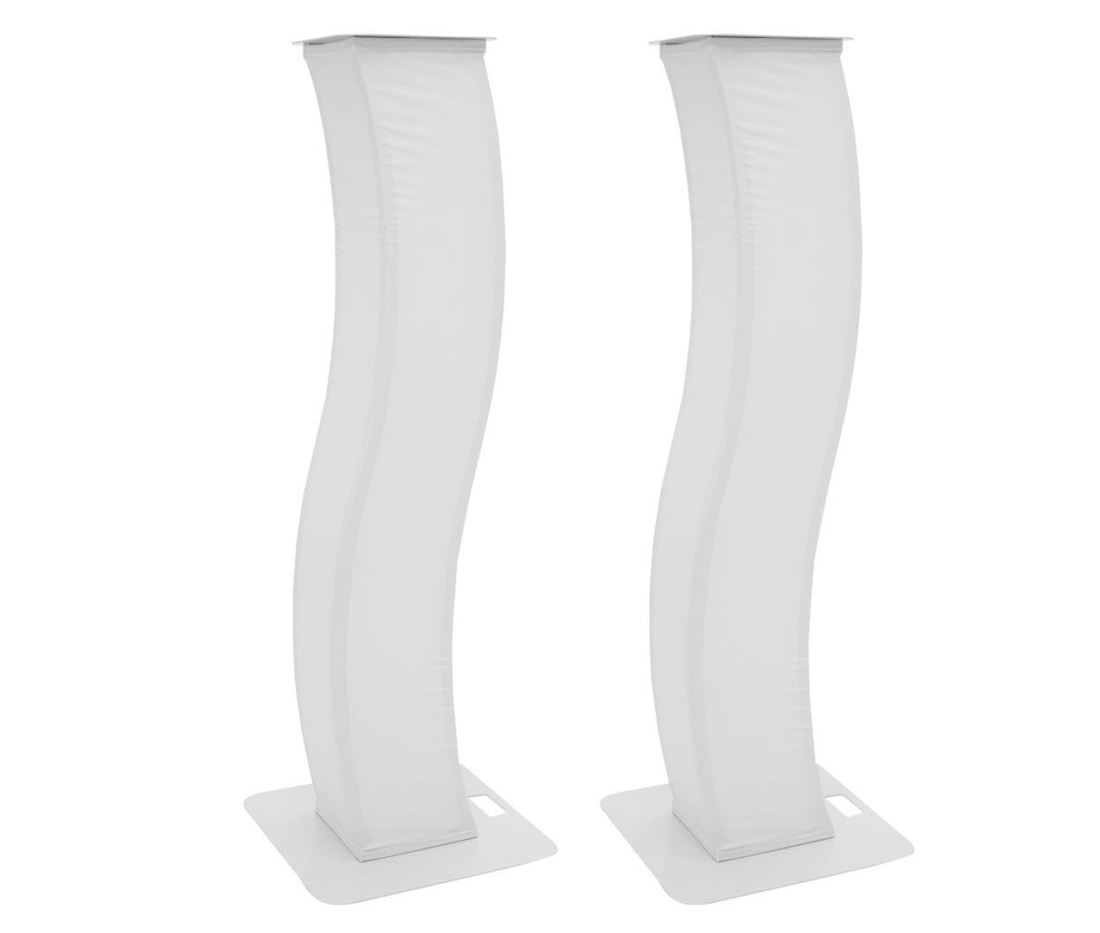 Scenestandere m. Kurvede Ben af Stål 2 stk.