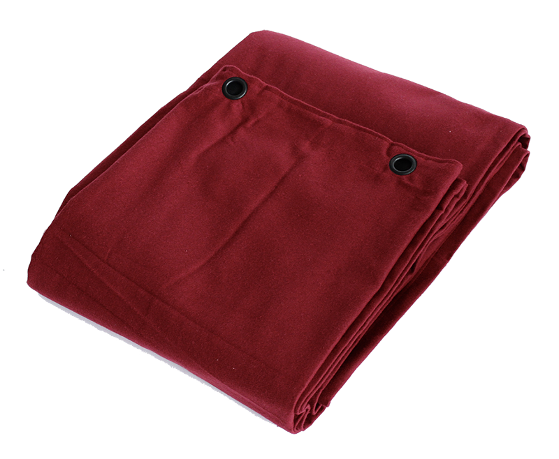 Bagtæppe m. øjer i top, 800x635 (bordeux)