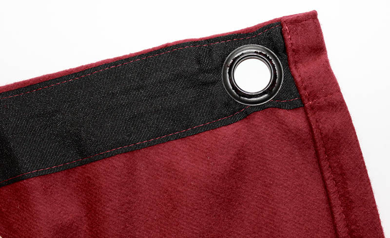 Bagtæppe m. øjer i top, 800x635 (bordeux)