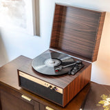 Crosley Jasper retro-skivspelare, valnöt