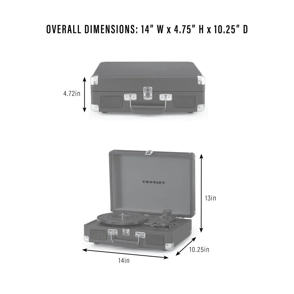 Crosley Cruiser Plus skivspelare tvåvägs Bluetooth (groovigt blommönster)