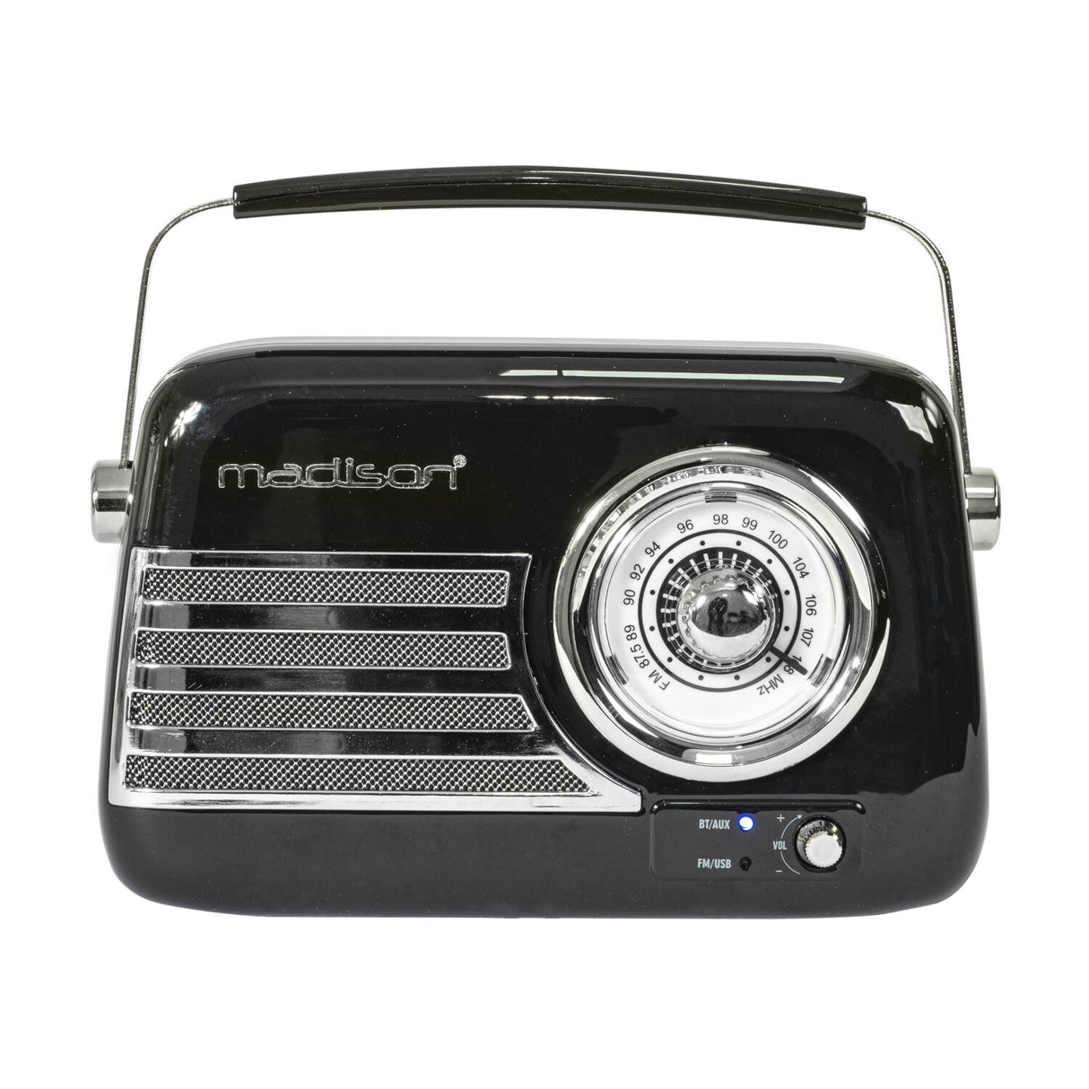 Madison Retro Radio med Bluetooth och FM (svart)