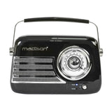 Madison Retro Radio med Bluetooth och FM (svart)