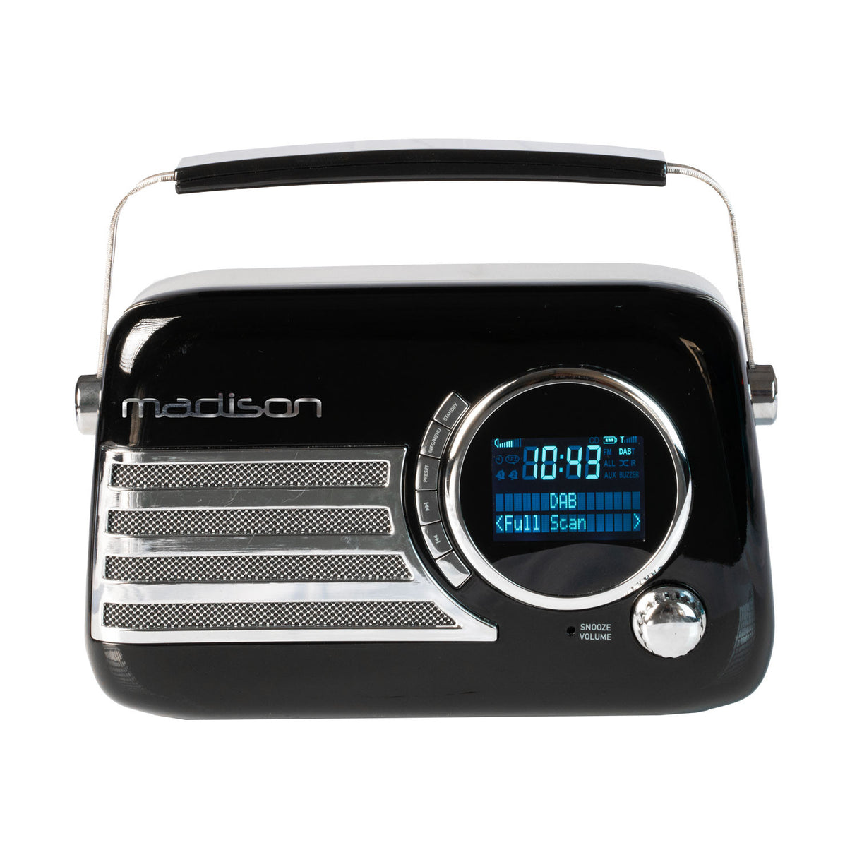 Madison Retro Radio med Bluetooth, FM och DAB (Svart)