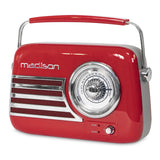 Madison Retro Radio med Bluetooth och FM (röd)