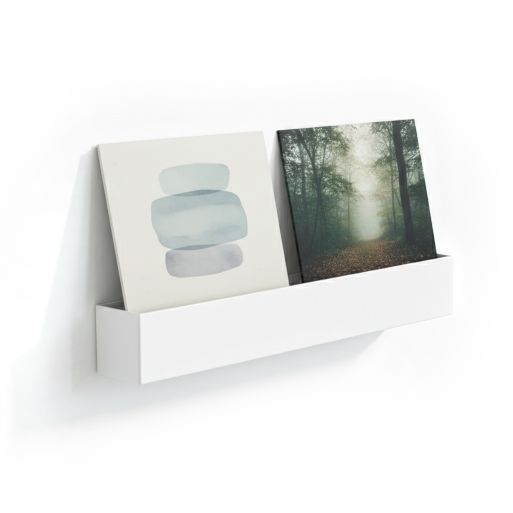 Studio 57 Vinyl Dubbel Väggdisplay (vit)