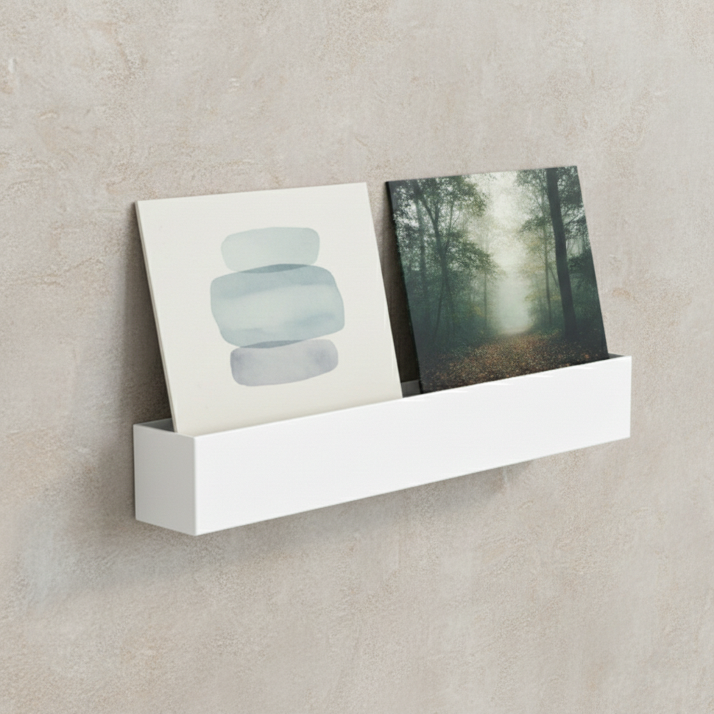 Studio 57 Vinyl Dubbel Väggdisplay (vit)