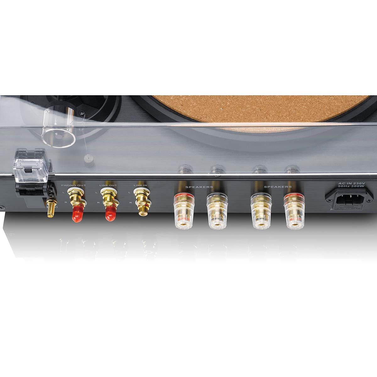 Lenco LS-700 skivspelare med högtalare, svart (2x110W)