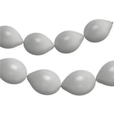 Länkballonger för Garland 8 st. (Mønestøv Silver, 33cm)