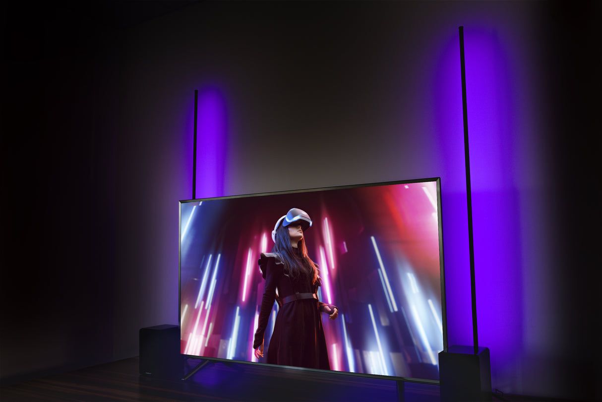 Ibiza Magic Color Stick RGB golvljus (svart)