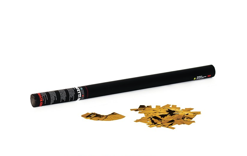 Konfetti rör handhållen (guld, 80 cm)