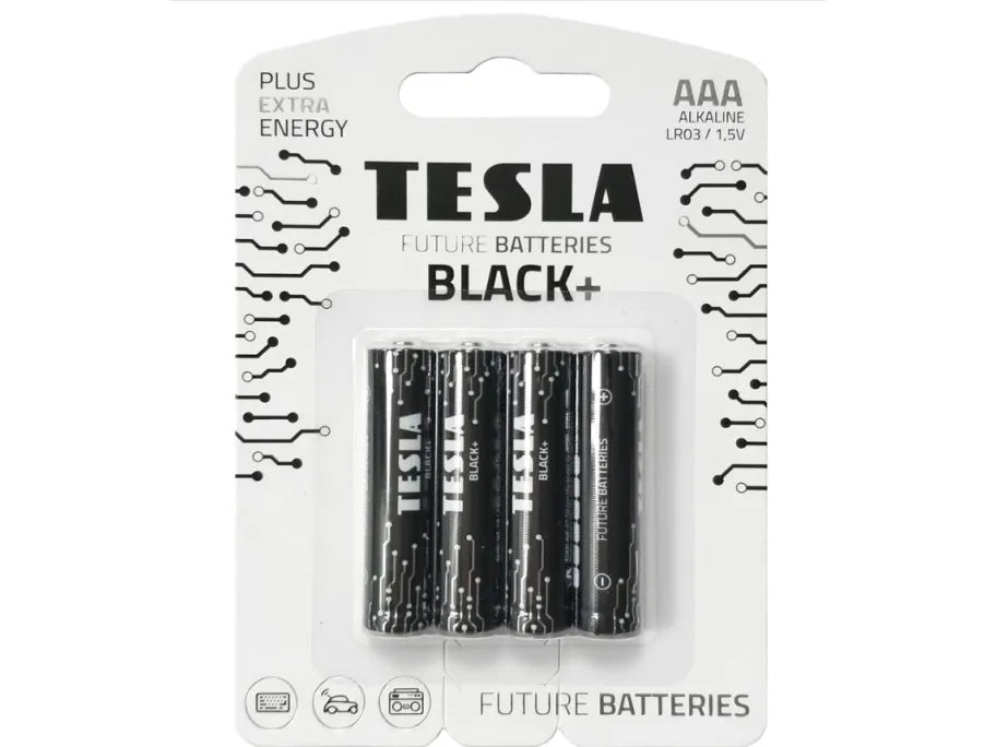 Tesla Black+ AAA Batterier (4 st)