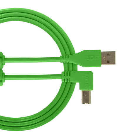 UDG Ultimate Audio Cable USB 2.0 A-B Grön Vinklad 3m