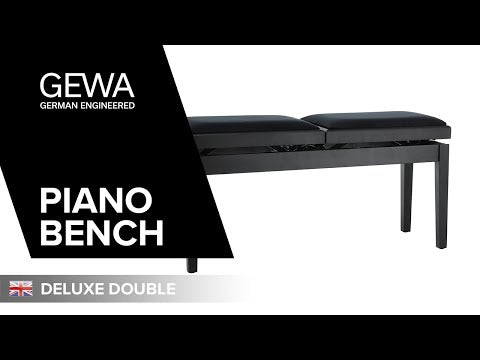 GEWA pianobänk Deluxe Double - vit matt